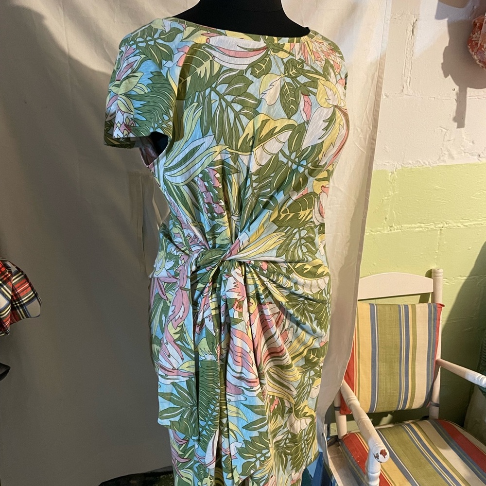 Brand new Talbots side tie cotton knit dress